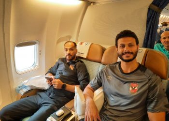 بعثة النادي الأهلي تطير إلى المغرب علي متن رحلة خاصة لمصر للطيران