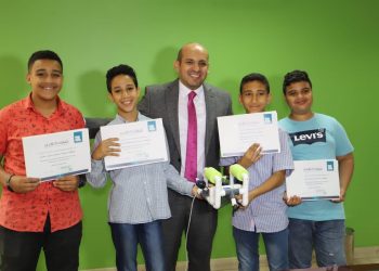 "مصر الخير" تكرم 4 طلاب لفوزهم بالمركز الثالث بالمسابقة الدولية للروبوتات بأمريكا