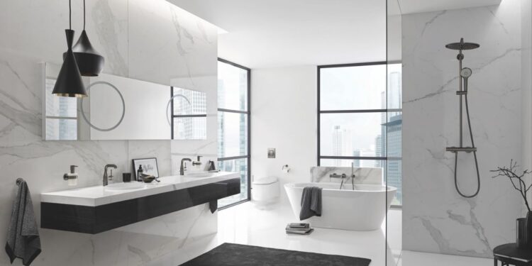 جروهي تضع حلول حمامات عالية الجودة تطابق احتياجات التصميم الفردية