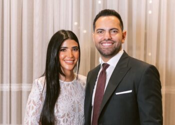 بالصور.. رجل الأعمال «محمد مغازي» يحتفل بخطوبته علي «ريم سامي»