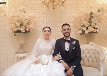 بالصور ..«أحمد» و «عهد» في قفص الزوجية في ليلة من أجمل ليالي العمر