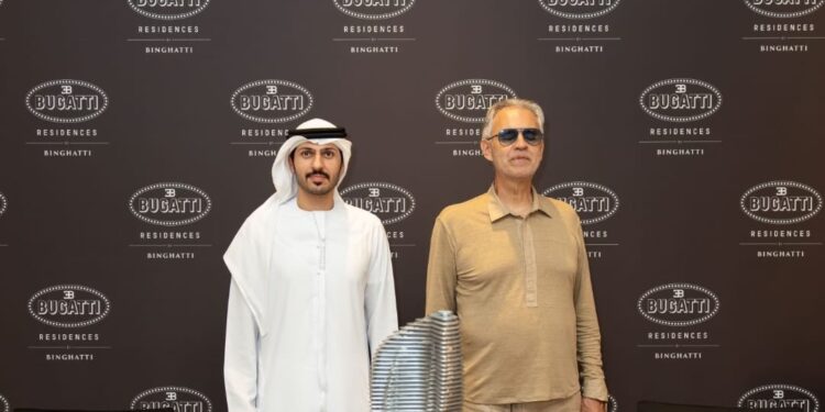 Global Opera Icon Andrea Bocelli Buys a Luxury Residence at Bugatti Residences by Binghatti in Dubai