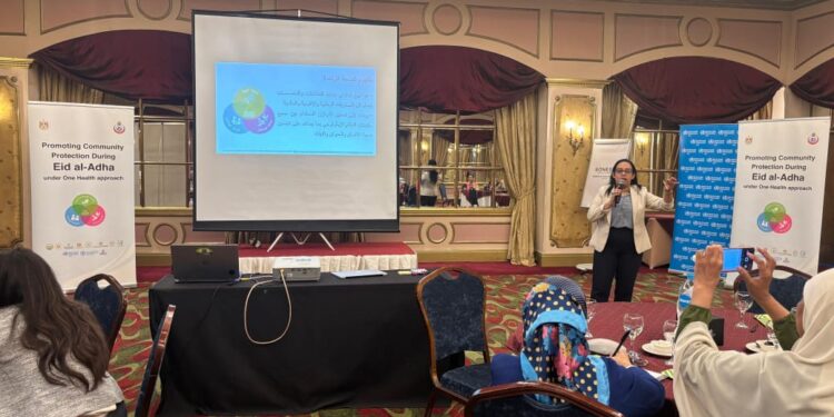 سلامة الغذاء : ورشة عمل مشتركة لتكثيف جهود التوعية الصحية والبيئية استعدادًا لعيد الأضحى ضمن نهج “الصحة الواحدة”