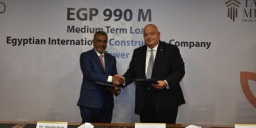 الشركة المصرية الدولية للإنشاء وتاج مصر توقعان عقد تمويل متوسط الأجل بقيمة 990 مليون جنيه مع بنك saib