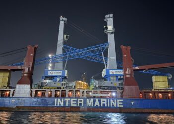 ميناء دي بي ورلد السخنة يتسلم رافعتين عملاقتين بقدرة 125 طناً لتعزيز قدراته التشغيلية