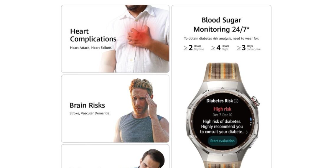 ساعة HUAWEI Watch GT 6 Pro تقدم تحليلاً ذكيًا لمخاطر السكري ومؤشرات الصحة